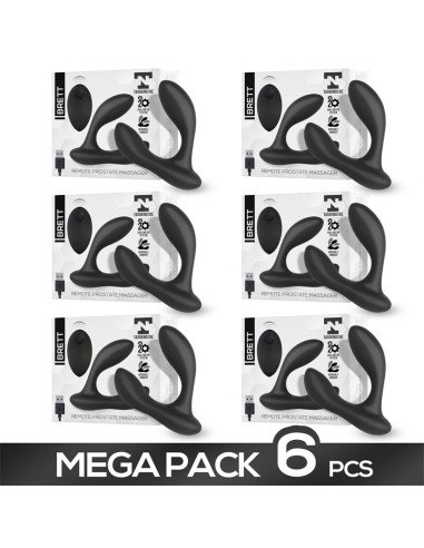 Pack de 6 Brett Masajeador Prostático Control Remoto USB Silicona|A Placer