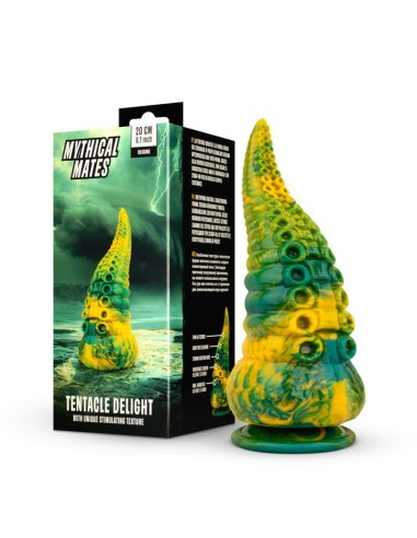 Dildo Tentacle Delight Verde y Amarillo 22.4 cm - 8.8|A Placer