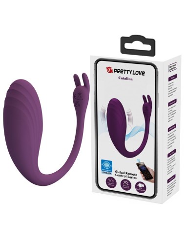 Catalina Huevo Vibrador con APP Purpura