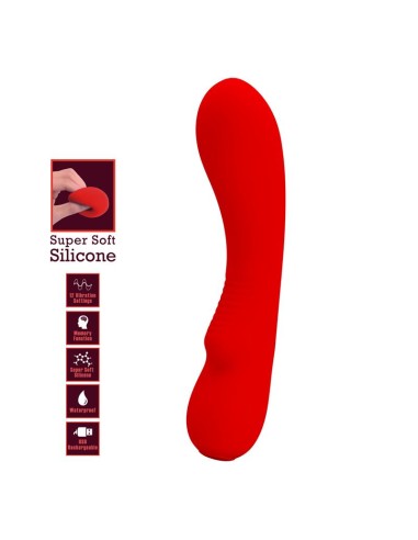 Prescott Vibrasor USB Silicona Rojo|A Placer