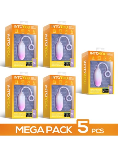 Pack de 5 Huevo Vibrador con APP Rosa/Azul|A Placer