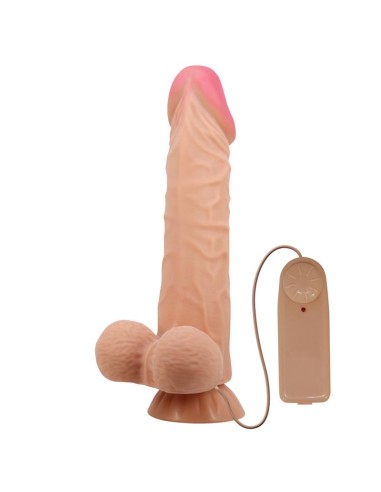 Vibrador Realista Control Remoto Doble Densidad y Piel Deslizante 24 cm