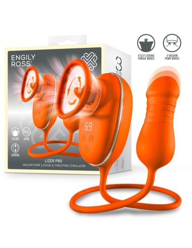 Lizer Pro Estimulador con Lengua Oscilante, Bomba de Vacio y Huevo con Up and Down|A Placer