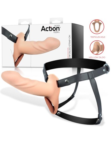 Arnés Strap-on con Dildo Hueco Silicona Premium Talla L|A Placer