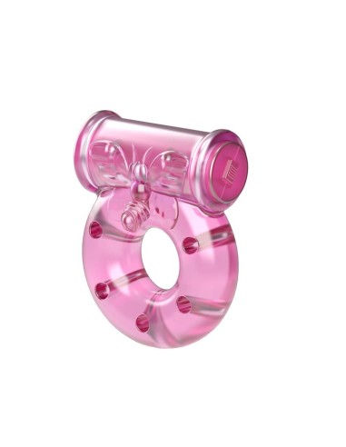 Baile Anillo Vibrador con Preservativo Color Rosa