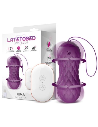 Nima Huevo Vibrador con Movimiento Wave Control Remoto USB Silicona Purpura