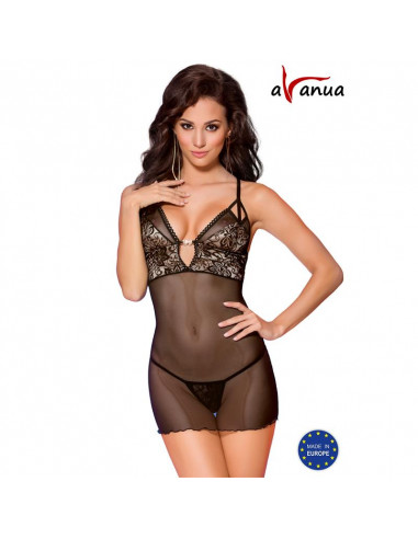 Aurora Chemise Negro|A Placer