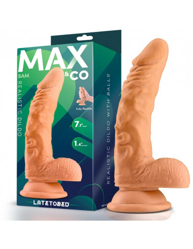 Sam Dildo Realista con Testículos 7.1 Natural|A Placer