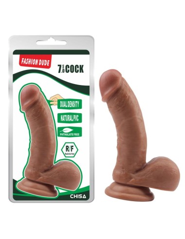 Dildo Dual Density Fashion Dude 175 x 41 cm Bronceado