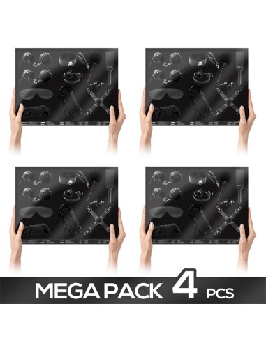 Pack de 4 Set Bondage 11 Piezas Negro