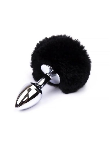 Plug Anal con Pompon Negro Talla S