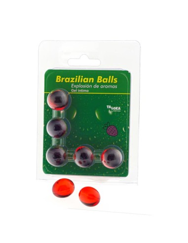 Set 5 Brazilian Balls Explosion de Aroma Fresa|A Placer