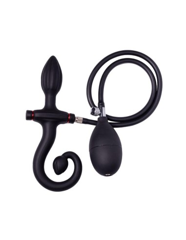 Plug Anal Inflable con Bomba Negro