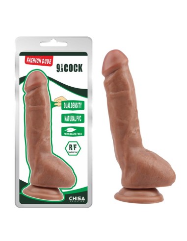 Dildo Dual Density Fashion Dude 23 x 4.3 cm Bronceado|A Placer