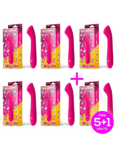 Pack 5+1 Honey Vibrador Punto G Silcona USB|A Placer