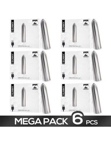 Pack de 6 Sunny Bala Vibradora Recargable por USB