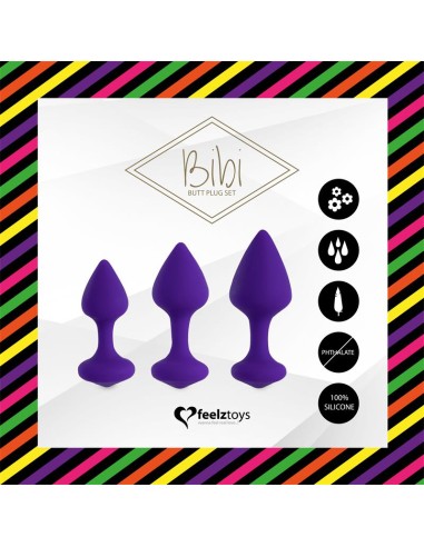 Bibi Set de 3 Plugs Anales Purpura