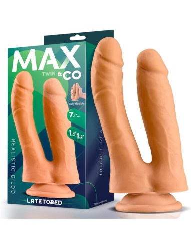 Twin Dildo Doble Realista 7.1 Natural|A Placer