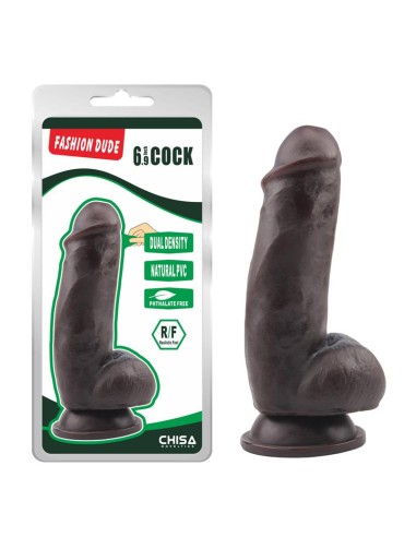 Dildo Dual Density Fashion Dude 175 x 49 cm Marron