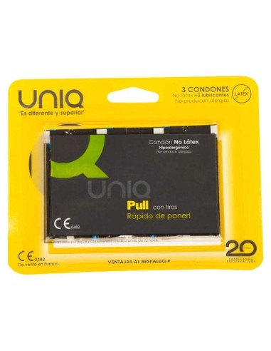 Preservativos con Tiras Pull Condoms Sin Latex 3 pcs