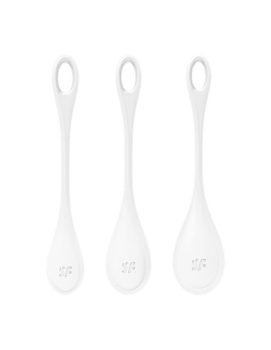 Set 3 Bolas Suelo Pelvico Yoni Power 1 Blanco