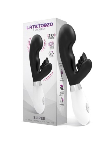 Sliper Vibrador Conejito Silicona Negro