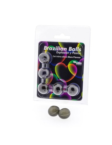 Set 5 Brazilian Balls Gel Excitante Efecto More Flavor Mas Sabor