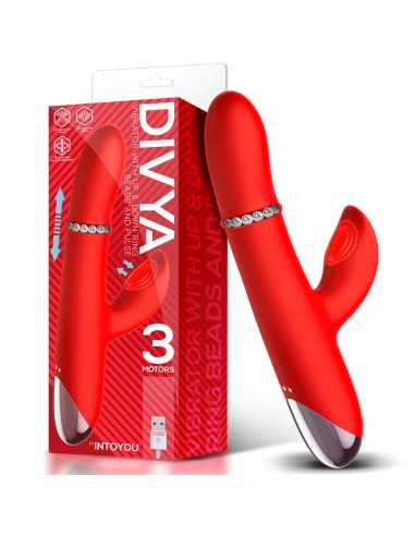 Divya Vibrador con Aro de Bolas Internas Up and Down y Pulsacion 3 Motores Independientes USB