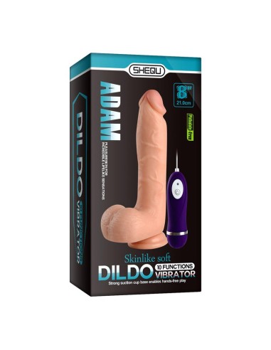 Vibrador Realista Control Remoto Adam 21 cm