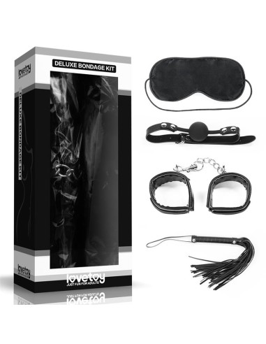 Kit Bondage Deluxe 4 Unidades Negro