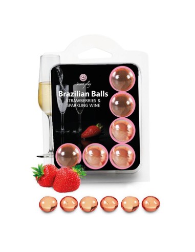 Brazilian Balls Set 6 Fresas con Cava