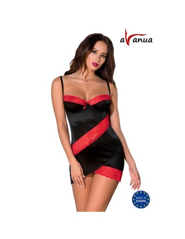 ODINA Chemise Negro Rojo