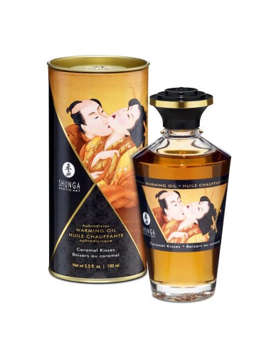 Shunga Aceite de Masaje Efecto Calor Aroma a Caramelo