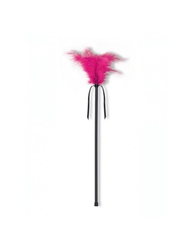 Estimulador con Plumas Fucsia