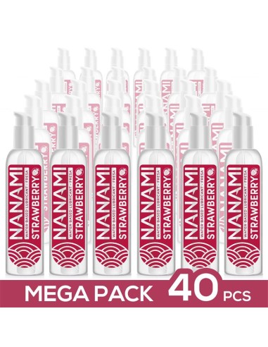 Pack de 40 Lubricante Base Agua Fresa 150 ml