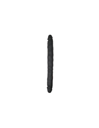 Pene Realistico de Silicona Doble Negro 30 cm