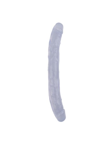 Dildo Doble Hi-Rubber 12.8 Transparente|A Placer