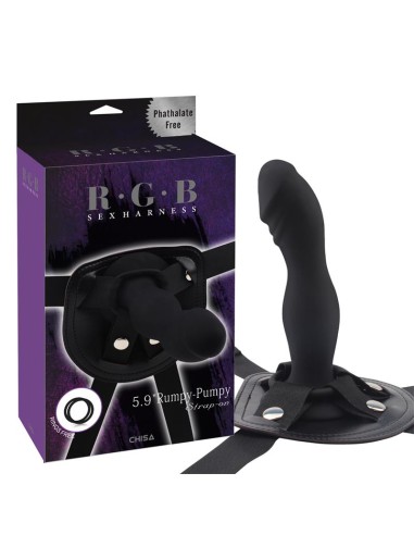 Arnes con Dildo Rumpy Silicona Negro