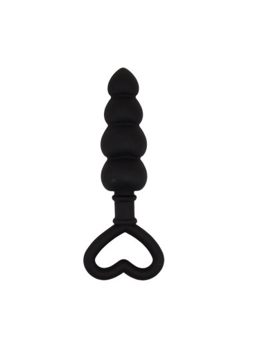 Mini Cadena Anal 156 x 34 cm Silicona Negro