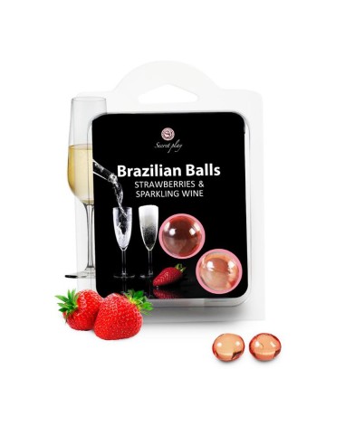 Secret Play Set 2 Brazilian Balls Aroma Fresas Cava|A Placer