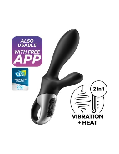 Heat Climax Vibrador con APP Punto G, Punto P y Perineo Función de Calor USB Magnético|A Placer