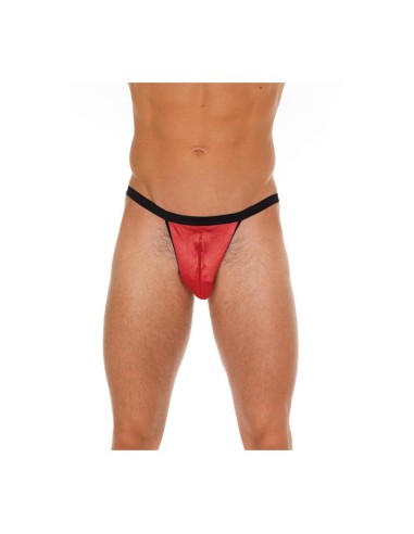 Tanga con Cremallera Rojo y Negro Talla unica