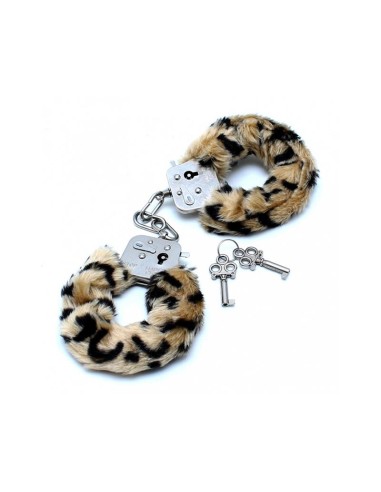 Esposas Metalicas con Pelo Leopardo