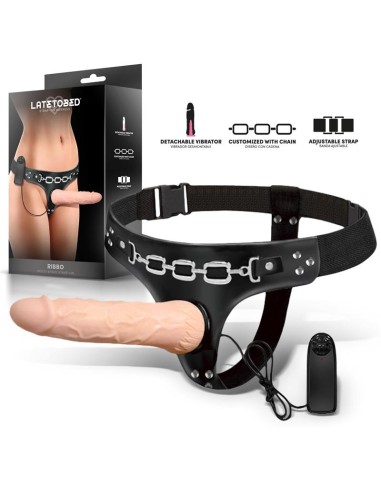 Ribbo Arnes con Dildo Realista con Vibracion y Control Remoto