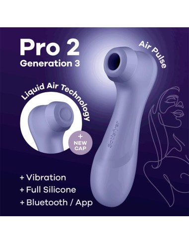 Pro 2 Genera 3 Liquid Air Technology Succión y Vibración APP Connect Lilac|A Placer