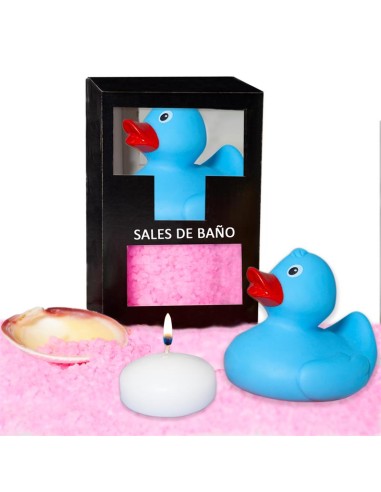 Set Sales Bano Aroma Rosas Pato Vela y Concha 150 gr