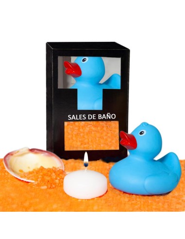 Set Sales Bano Aroma Mango Pato Vela y Concha 150 gr