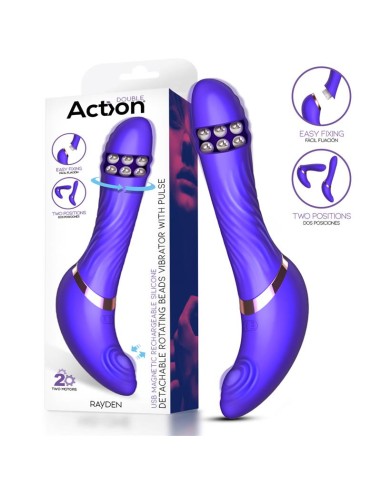 Rayden Vibrador con Pulsacion y Bolas Internas Desmontable Dos Posiciones