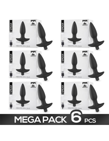 Pack de 6 Spear Plug Anal con Vibracion USB Silicona