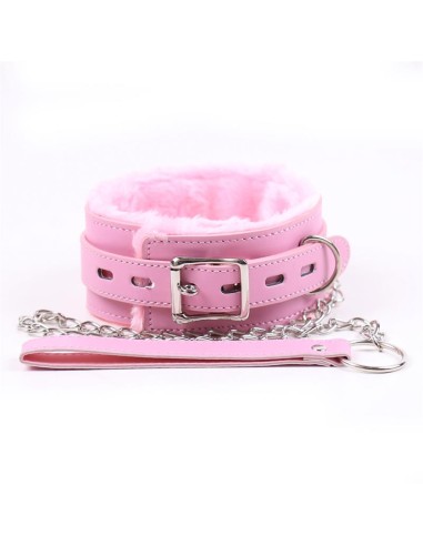 Collar con Correa Rosa Pastel